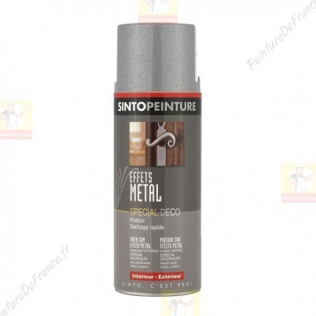 Peinture Aérosol SINTO Effets Métal Argent Martelé 400ml