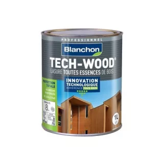 Lasure Bois Extérieur TECH-WOOD BLANCHON haute résistance aux UV et aux intempéries