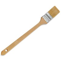 Brosse radiateur coudée manche en bois et soie