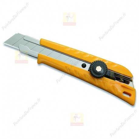 Cutter OLFA Guide métal avec vis de blocage et ergo angleser 18 mm