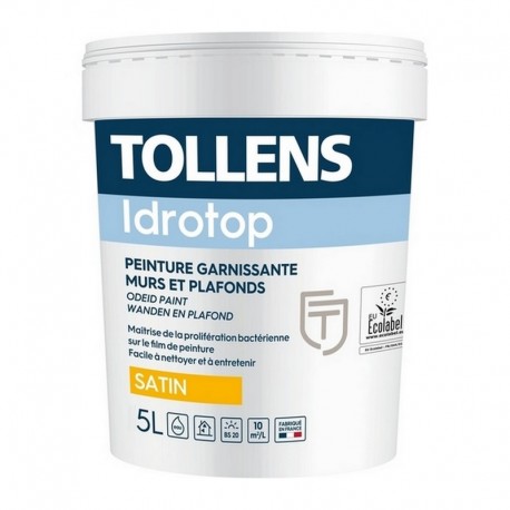 Peinture TOLLENS Idrotop Satin BLANC 5L