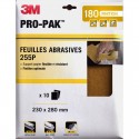 Feuilles abrasives 3M Flexible et résistant finition optimale x10