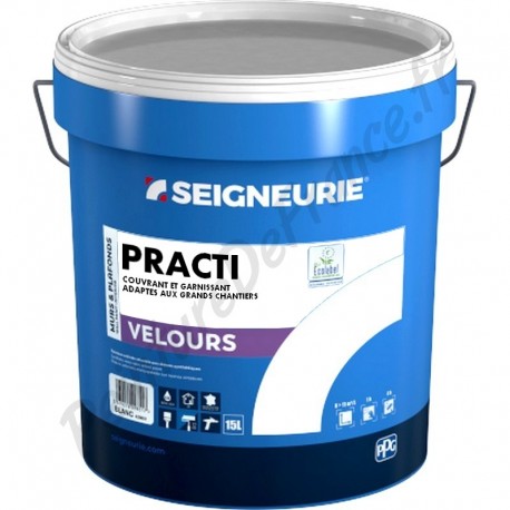 Peinture SEIGNEURIE Practi Velours Blanc 15L