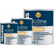 Peinture TOLLENS Icône Satin BLANC 1L