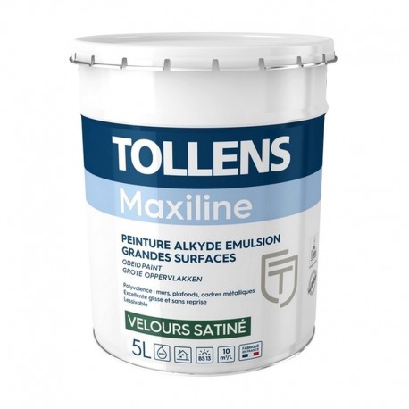 Peinture TOLLENS professionnelle Maxiline Velours satiné 5l