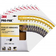 Feuilles abrasives 3M X100 Flexible et résistant finition optimale (10 paquets de 10)