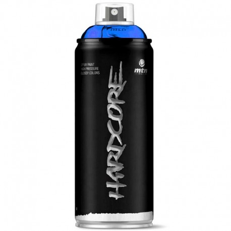 Bombe de peinture HARDCORE jet puissant et couvrant BRILLANTE 400 ml - Les BLEUS