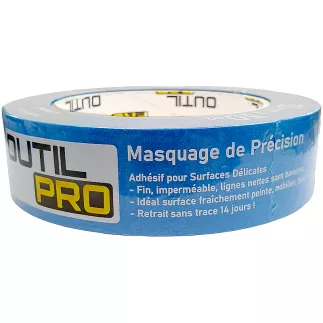 Adhésif masquage de précision OUTIL PRO pour surfaces délicates 30 mm x 50 m - Carton de 28