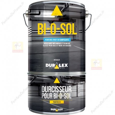 Peinture DURALEX BI-O-SOL Epoxy bi-composante Demi-brillant tendu 5 kg