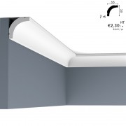 Corniche ORAC CB520 petite corniche avec une simple courbe classique 2 m