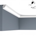 Corniche ORAC CX132 profil arrondi de petite taille, passage délicat entre mur & plafond L.2m