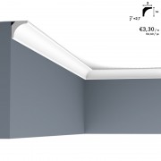 Corniche ORAC CX133 profil arrondi de petite taille, transition nette entre les supports 2 m