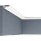 Corniche ORAC C360 fine, plate et intemporelle avec une ligne d'ombre à l'arrière 2 m