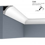 Corniche ORAC C260 simple et arrondie ce qui lui permet de s'adapter à tous les styles 2m