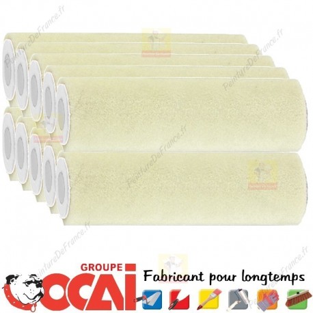TOPLAK carton de 10 rouleaux OCAI laque en velours pur laine L.180 mm Poils: 4mm