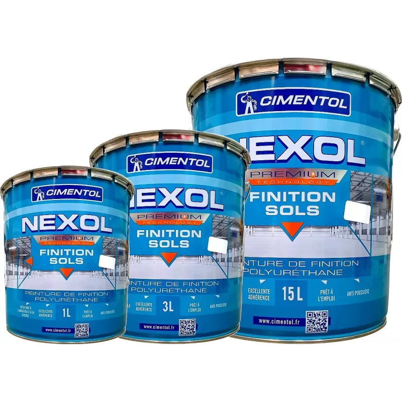 Peinture de sol CIMENTOL Nexol au polyuréthane pour garage, balcon Demi Brillant