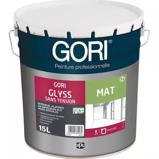 Peinture GORI GLYSS isole et masque les taches sur murs et plafonds Mat sans tension