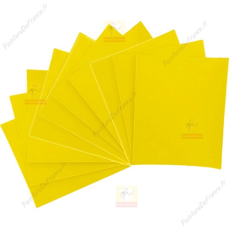 Lot 10 feuilles abrasives papier de verre Grain 120 L.28 x l.23 cm