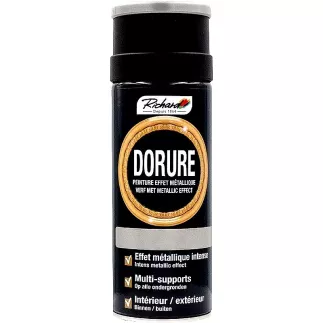 Aérosol dorure effet métallique RICHARD tout support en interieur et exterieur 400 ml