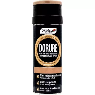 Aérosol dorure effet métallique RICHARD tout support en interieur et exterieur 400 ml