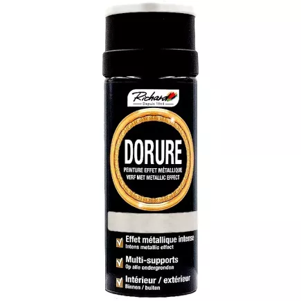 Aérosol dorure effet métallique RICHARD tout support en interieur et exterieur 400 ml