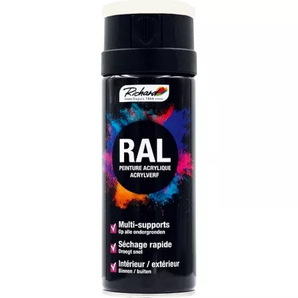 Aérosol peinture acrylique RICHARD multi-supports int / ext RAL Clair 400 ml