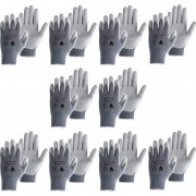 Lot 10 paires de Gants travaux peinture en P.U gris T10