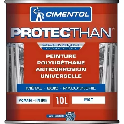 Laque multi-support 2 en 1 PROTECTHAN Anticorrosion Métal, bois et béton MAT