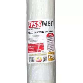 Rouleau FISSNET 75 PRO ultra résistant en fibre de verre thermocollé 1 x 50 m