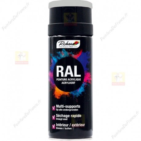 Aérosol RAL peinture acrylique RICHARD multi-supports 400 ml RAL 7035