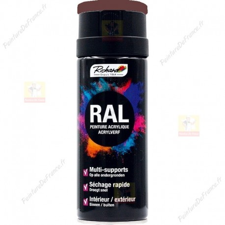 Aérosol peinture RICHARD tous supports RAL Marron 400 ml RAL 8002