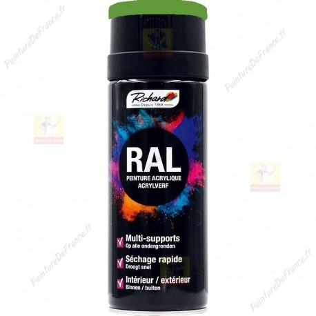 Aérosol RAL peinture acrylique RICHARD multi-supports 400 ml RAL 6018