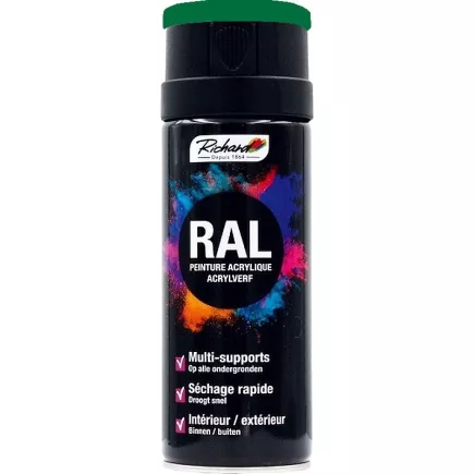 Aérosol peinture acrylique RICHARD multi-supports RAL Vert 400 ml