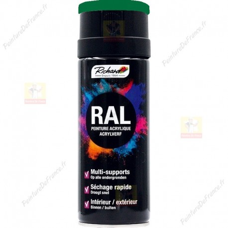 Aérosol RAL peinture acrylique RICHARD multi-supports 400 ml RAL 6029