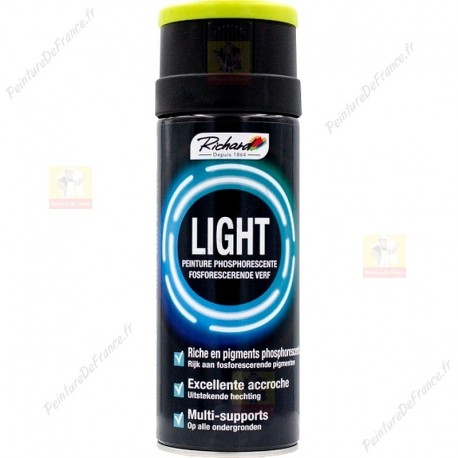 Aérosol acrylique RICHARD LIGHT phosphorescente excellente accroche 400 ml