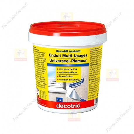 Enduit fibré int/ext DECOTRIC decofill instant Enduit Multi-Usages 1kg