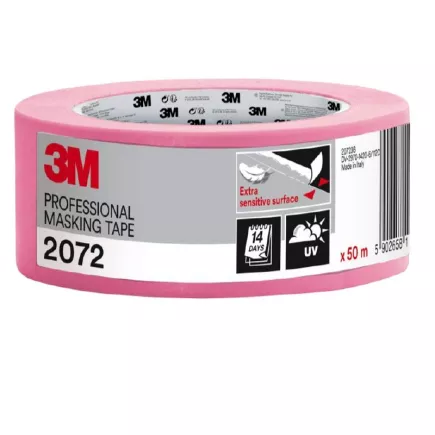 Ruban de masquage professionnel ROSE 3M 2072 surface extra sensible longueur 50m