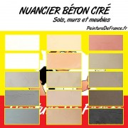 Nuancier béton ciré TARRAZZO sur plaque - coffret de 15 échantillons