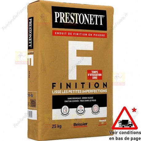 Enduit de lissage PRESTONETT F finition en poudre 25 Kg