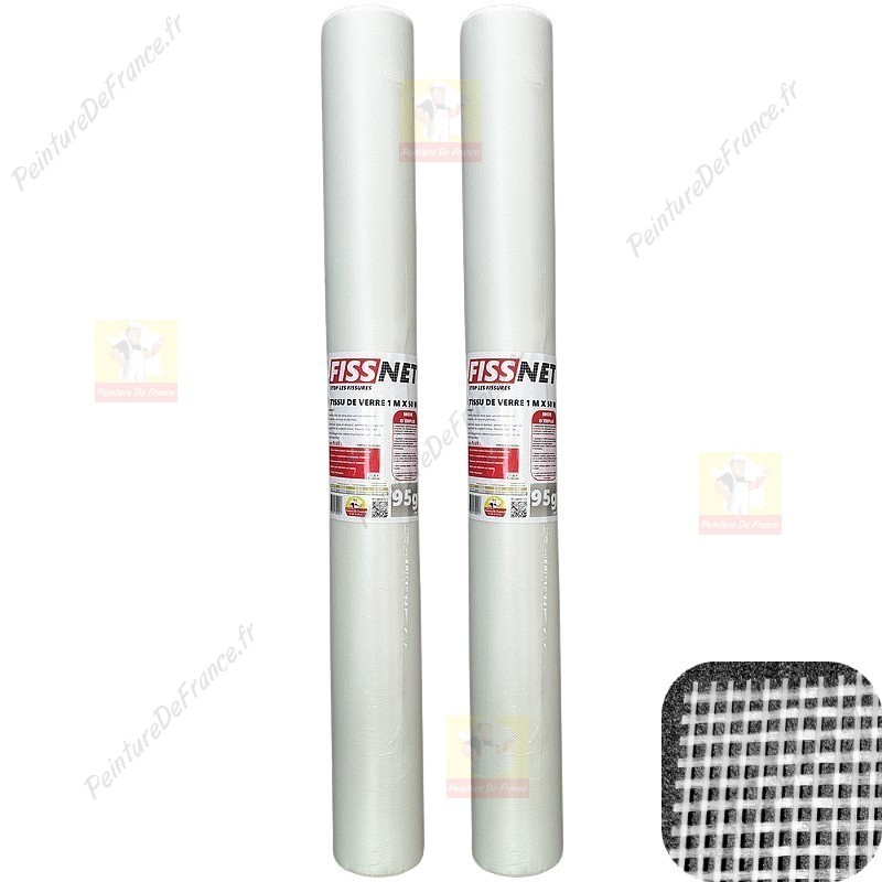 Pack de 2 Rouleaux Fiss Net 95 tissu de verre réparation