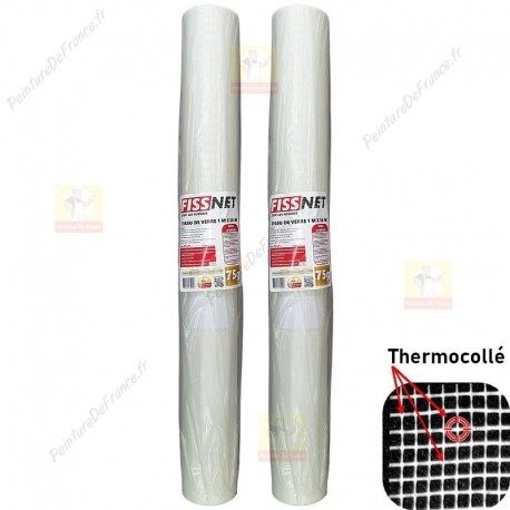 Rouleaux Fiss Net 75 PRO fibre de verre thermocollé de 50 m² (Pack x2)