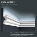 Corniche ORAC C324 AUTOIRE modèle recourbé avec l'option d'éclairage LED L.2m