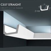 Corniche ORAC C357 STRAIGHT ornement à éclairage indirect contemporain L.2m
