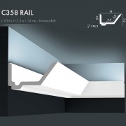 Corniche ORAC C358 RAIL ornement avec angle oblique audacieux L.2m