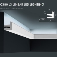 Corniche ORAC C380 L3 LINEAR LED LIGHTING moderne et angulaire L.2m