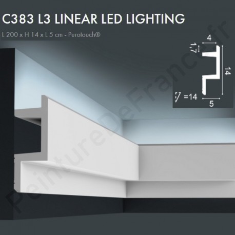 Corniche ORAC C383 L3 LINEAR LED LIGHTING moderne et ingénieuse L.2m