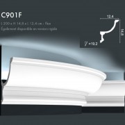 Corniche ORAC C901F éclairage LED 2 mètres