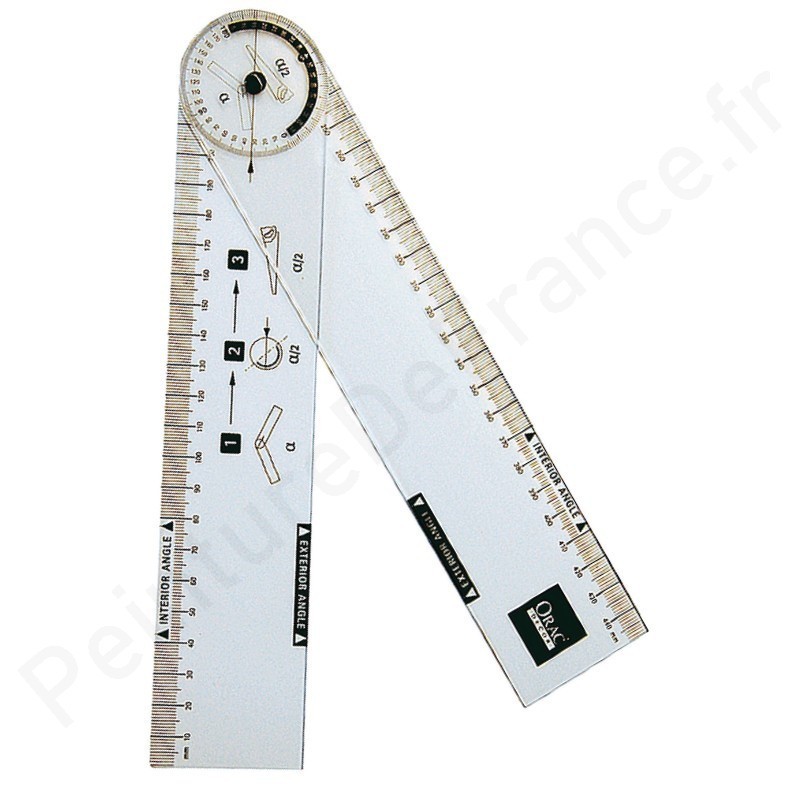 Compas destiné à la mesure d'angle ORAC DECOR graphomètre topographique 