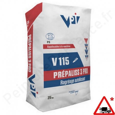 Ragréage autolissant PRÉPALISS 3 PRO finition extra lisse, adapté planchers chauffants 25Kg