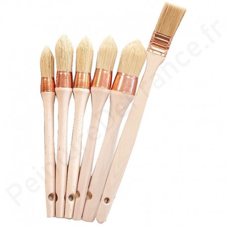 Lot de 6 brosses cuivre et soies Bâtiment pinceaux réchampir et radiateur 